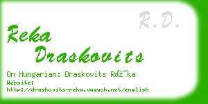 reka draskovits business card